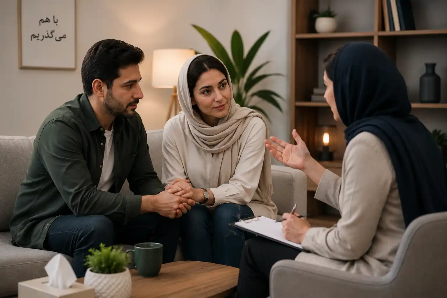 جلسه زوج‌درمانی برای کمک به زوج ایرانی در دوران افسردگی