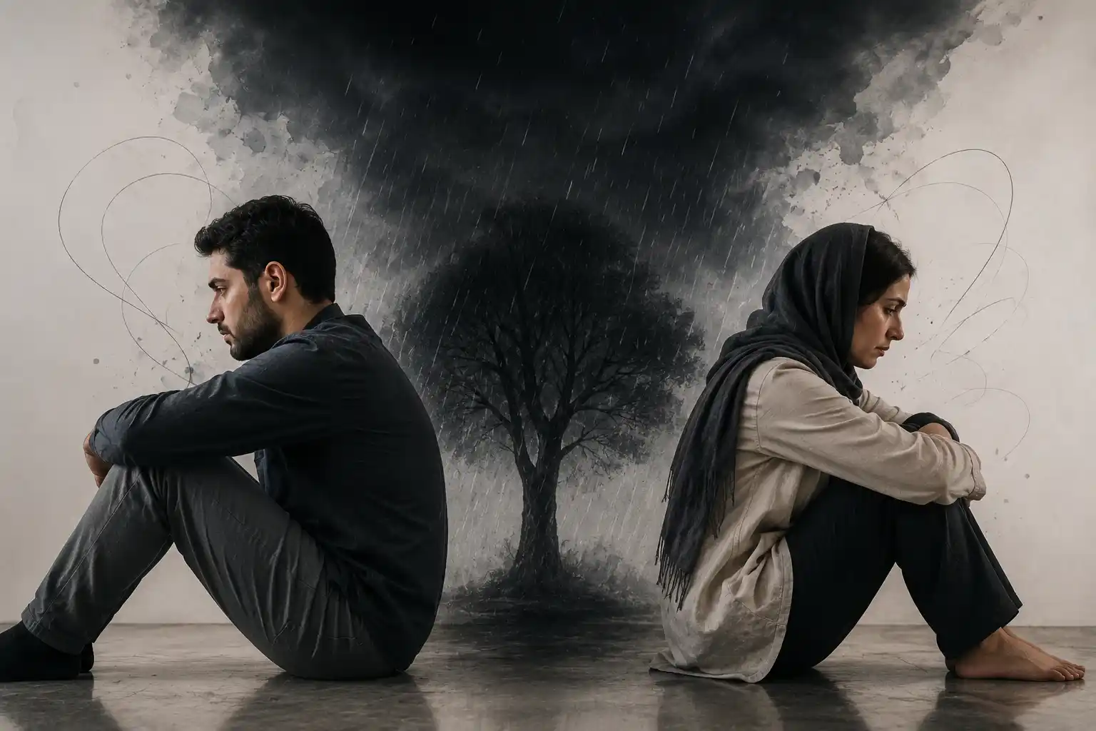 وقتی سایه افسردگی بر رابطه زوجین سایه می‌اندازد: راهنمای بقا و بهبود در زندگی مشترک